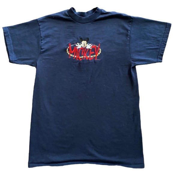 Vintage Mickey mouse Embroidered T-Shirt - Picture 1 of 4